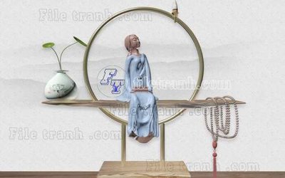 File tranh gốc File tranh gốc tranh tường hoa thủy mặc trung quốc TTQ496 (bản quyền) Filetranh.com