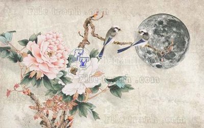 File tranh File tranh gốc tranh tường hoa thủy mặc trung quốc TTQ513 (gốc) in backlit film