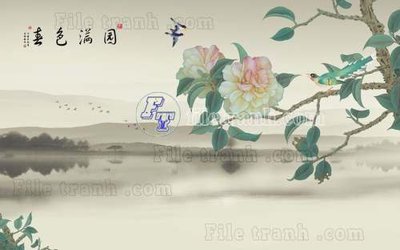 File tranh File tranh gốc tranh tường hoa thủy mặc trung quốc TTQ514 (ảnh gốc) không bị mờ