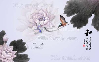 Chi tiết file tranh tráng gương File tranh gốc tranh tường hoa thủy mặc trung quốc TTQ529 (ảnh gốc)