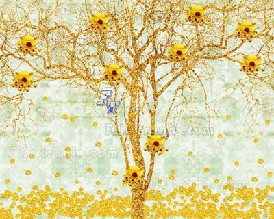 Download file File tranh gốc tranh tường hoa thủy mặc trung quốc TTQ606 (gốc) in mica cao cấp