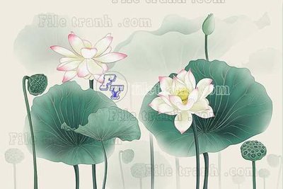 File gốc File tranh gốc tranh tường hoa thủy mặc trung quốc TTQ610 (in lụa) chi tiết cao