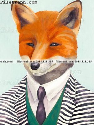 File gốc Tranh Ve Dong Vat Hoat Hinh 103 (in lụa) họa tiết 3D