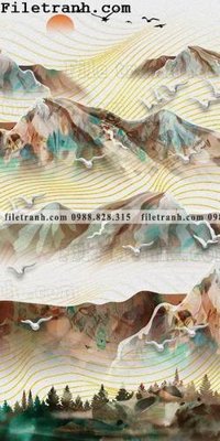 Tải file Tranh phong canh sanh vao cua Trung Quoc136 (PSD) cho in tranh kính