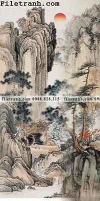 File PSD Tranh phong canh sanh vao cua Trung Quoc145 (nguyên gốc) chất lượng cao