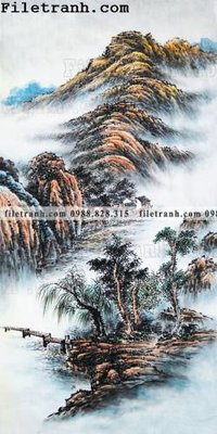 File tranh Tranh phong canh sanh vao cua Trung Quoc153 (bản gốc) treo phòng ăn