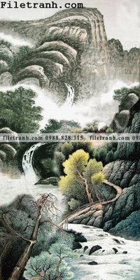 File gốc Tranh phong canh sanh vao cua Trung Quoc190 (dành cho trang trí nội thất)