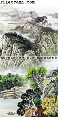 File gốc Tranh phong canh sanh vao cua Trung Quoc205 (PNG) nền trong suốt