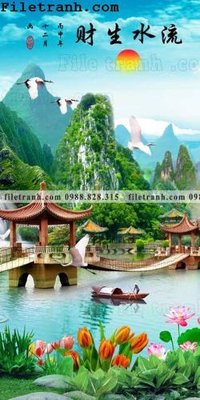 Download file ảnh gốc Tranh phong canh sanh vao cua Trung Quoc214 để in ấn