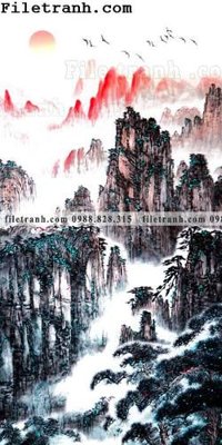 Cung cấp file tranh gốc Tranh phong canh sanh vao cua Trung Quoc238 độc quyền