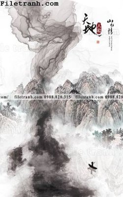 File in trần Tranh phong canh sanh vao cua Trung Quoc273 (bản gốc 3D) sống động