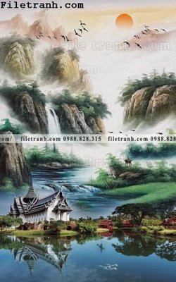 File gốc in ấn Tranh phong canh sanh vao cua Trung Quoc294 chất lượng vượt trội