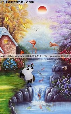 File gốc Tranh phong canh sanh vao cua Trung Quoc322 (ảnh chi tiết) để in trần