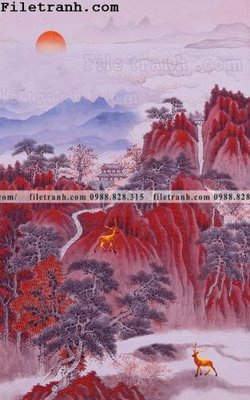 Tải file gốc Tranh phong canh sanh vao cua Trung Quoc323 (bản PSD) đầy đủ layer