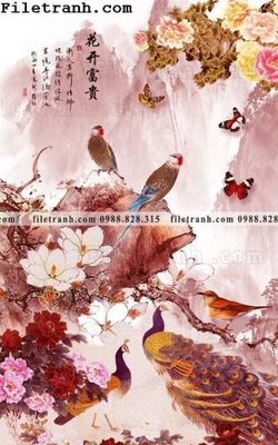 File tranh Tranh phong canh sanh vao cua Trung Quoc328 (bản gốc) trang trí văn phòng