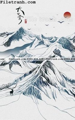 File tranh in mica Tranh phong canh sanh vao cua Trung Quoc332 (độ phân giải cao)