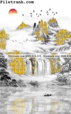 File tranh gốc Tranh phong canh sanh vao cua Trung Quoc359 (bản quyền) file PSD