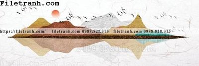 File gốc Tranh treo phong canh muc gio 274 (in lụa) họa tiết 3D