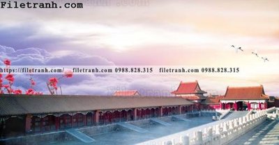 File tranh Tu Cam Thanh mau do moi phong cach Trung Hoa 101 (ảnh gốc) độc quyền