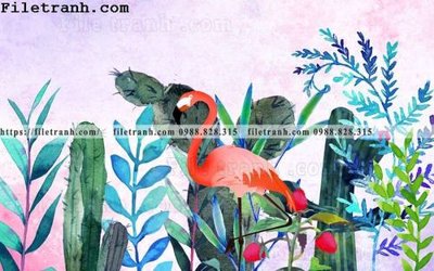 File ảnh Tuong nen la cay phong cach Bac Au 100 (gốc) in Hiflex