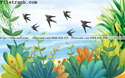 Tải file Tuong nen la cay phong cach Bac Au 113 (gốc) để in ấn ngay