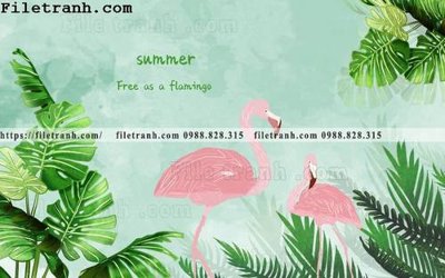 File tranh Tuong nen la cay phong cach Bac Au 179 (bản gốc) in lụa 5D