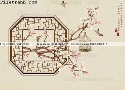 File tranh trang trí Tuong nen phong cach trung quoc 104 (file gốc)
