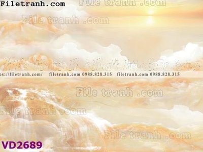 File tranh File in vân đá cẩm thạch VD2689 (gốc) in vải canvas