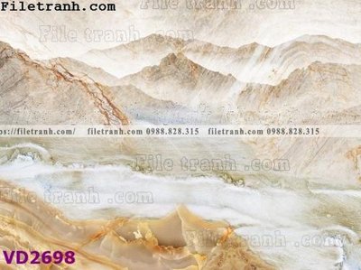 File tranh File in vân đá cẩm thạch VD2698 (bản gốc) treo quán cafe