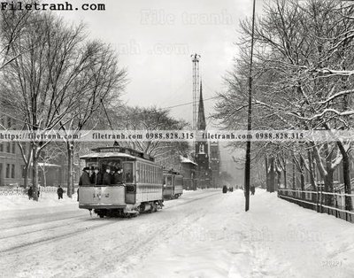 File tranh Woodward in Winter_ 1910 (bản gốc) trang trí văn phòng
