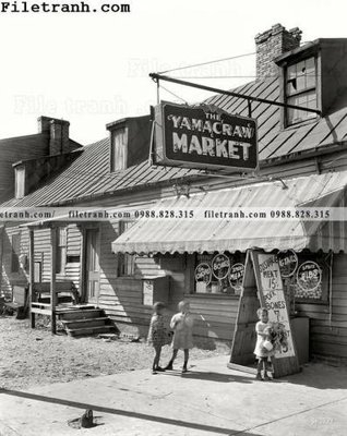 File tranh Yamacraw Market_ 1939 (bản gốc) in lụa dán tường