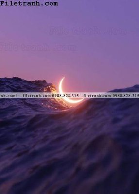 File tranh anh binh minh va hoang hon tren bien 112 (bản gốc) treo phòng ăn