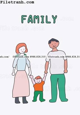 File tranh anh gia dinh 100 (bản gốc) treo phòng ăn