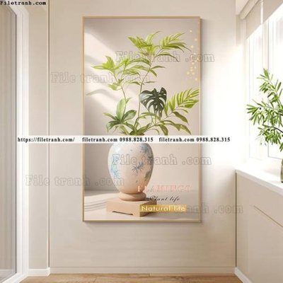 Tải file binh hoa va cay phong cach bac au 508 (gốc) làm tranh trang trí