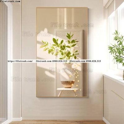 File gốc binh hoa va cay xanh phan chieu anh sang 505 (AI/EPS) cho in ấn