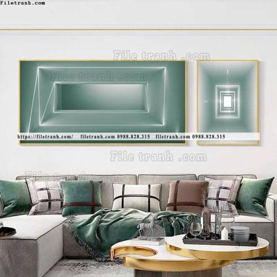 File tranh bo 2 truu tuong anh sang hien dai 507 (bản gốc) trang trí văn phòng