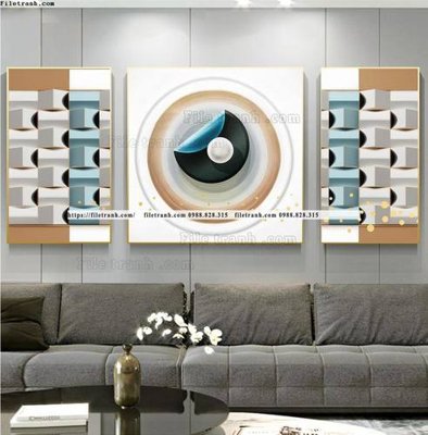 File gốc bo ba hinh hoc sang trong nhe nhang 505 (in lụa) họa tiết 3D