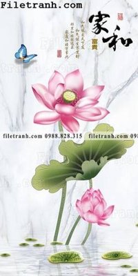Tải file bong hoa sen trung quoc 121 (ảnh gốc) in tráng gương