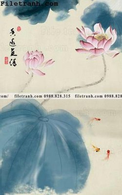 File tranh bong hoa sen trung quoc 128 (gốc) chủ đề trẻ em