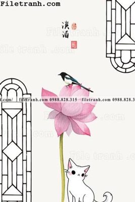 File tranh bong hoa sen trung quoc 152 (ảnh gốc) sắc nét hoàn hảo