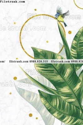 File tranh buc anh cay xanh kieu Anh phong cach Bac Au 116 (gốc) in trên kính