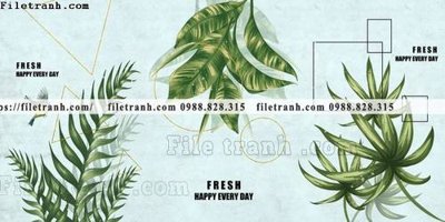 File tranh buc anh cay xanh kieu Anh phong cach Bac Au 170 (bản gốc) treo quán cafe