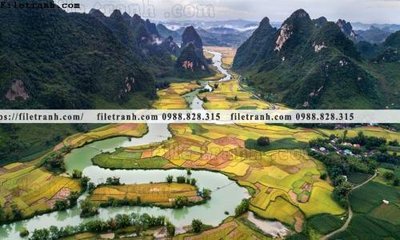 File gốc buc anh chup anh phong canh thon que 167 (ảnh chi tiết) để in lụa