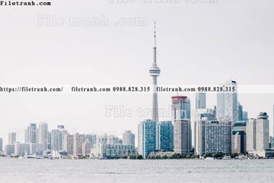 File tranh buc anh chup thanh pho ngang dep 500 (bản gốc) in lụa dán tường