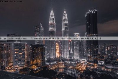 File gốc buc anh chup thanh pho ngang dep 544 (in tráng gương) sang trọng