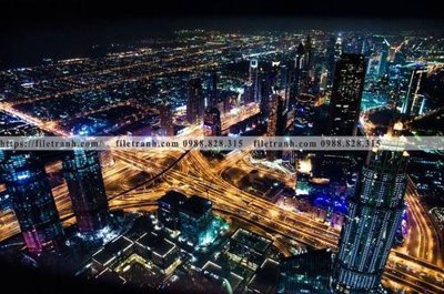 File gốc buc anh chup thanh pho ngang dep 576 (in lụa) họa tiết 3D