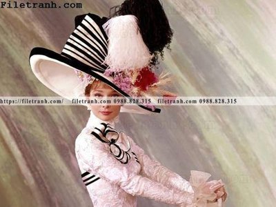 File tranh buc anh cua Audrey Hepburn 141 (gốc) in trên kính