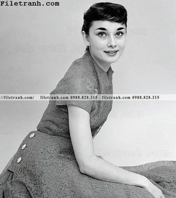 File tranh buc anh cua Audrey Hepburn 158 (ảnh gốc) độc quyền