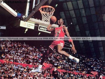 File tranh in trần buc anh cua NBA Jordan 145 (ảnh gốc siêu nét)