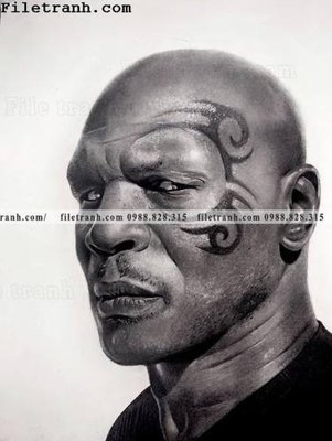 File tranh gốc buc anh cua nha vo dich quyen anh Ali Tyson 111 (bản quyền) độc đáo